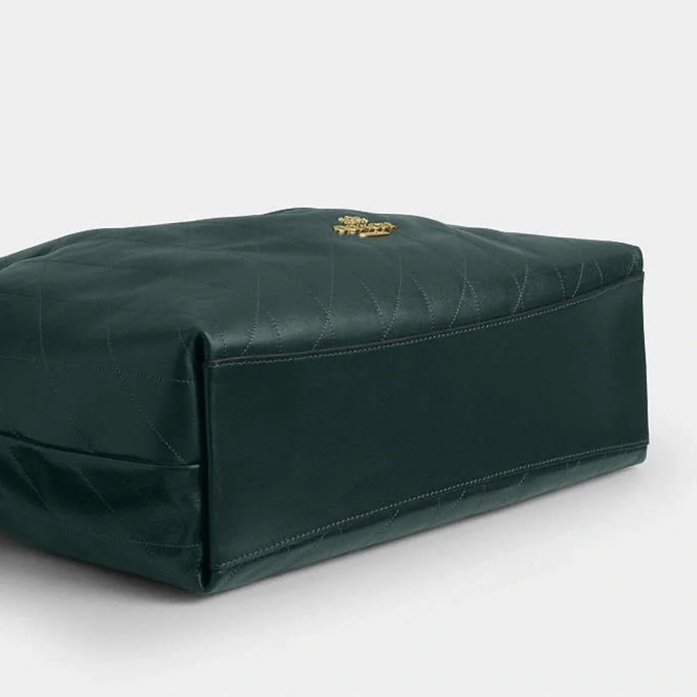 NWT Coach Evelyn‎ Leather Large Shoulder Bag With Quilting - Picture 6 of 8